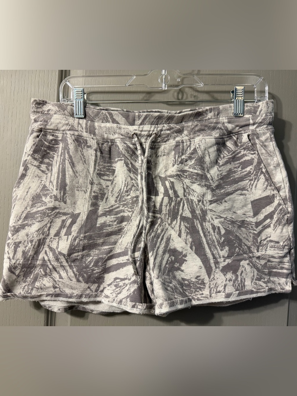Women's Hyba Gray Patterned Drawstring Lounge Shorts